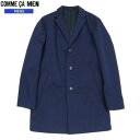 SALE64%OFF COMME CA MEN コムサメン Theromore ポリエステル チェスターコート 紺 22/9/4 220922 23.10sage
