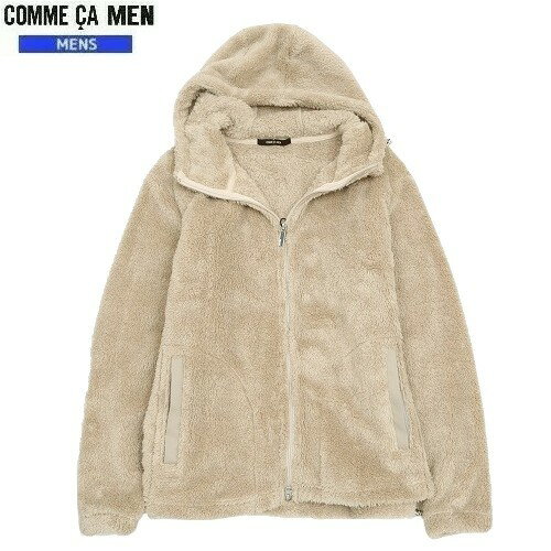 SALE63%OFF COMME CA MEN コムサメン TEXBRID スエード風ジャージー パイルフリースジップアップパーカ ベージュ 22/9/4 220922 23.10sage