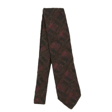 ★SALE65%OFF【COMME CA MEN】コムサメン イタリア製 チェック ミックスネクタイ ワイン『19/2/5』260219【ネコポスで送料無料】