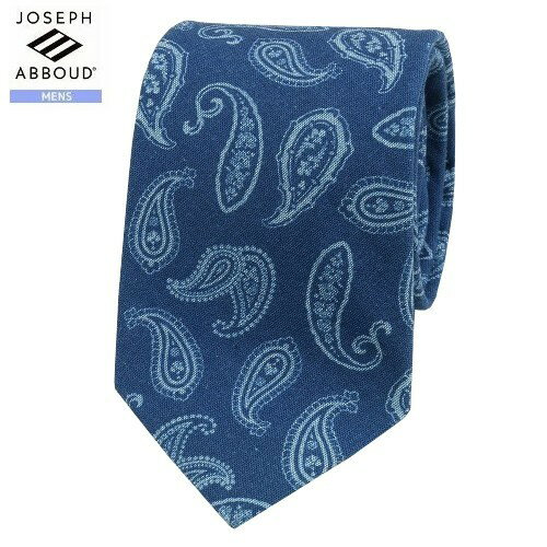 ■SALE71%OFF【JOSEPH ABBOUD】ジョセフアブード 日本製 ペイズリーコットンシャンブレーネクタイ 就活 ..