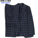 SALE65 OFF COMME CA MEN コムサメン ウィンドウペーン セットアップスーツ 紺 22/10/3 131022 23.10sage