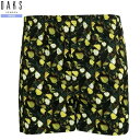 DAKS トランクスパンツ ダックス 15%OFF メンズ ブランド ギフト プレゼント 日本製 ラ・フランス プリント TRUNKS 黄色 23/6/5 290623【ネコポスで送料無料】