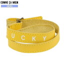 ★SALE 60%OFF★【COMME CA MEN】コムサメン 日本製 本革 ボトル付き LUCKY レザーブレスレット 黄色『19/9/4』250919