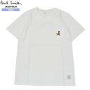 訳あり商品 Paul Smith ポールスミス ドッグ刺繍 半袖 Vネック Tシャツ ルームウェア 白 22/11/1 041122【ネコポスで送料無料】 23.10sage