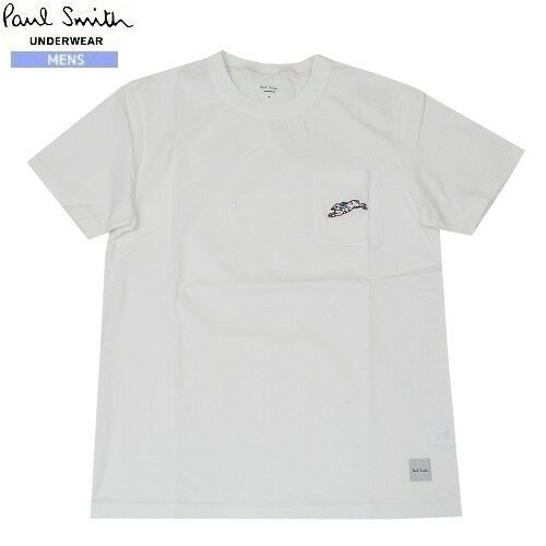 訳あり商品 Paul Smith ポールスミス ラビット刺繍 半袖 クルーネック Tシャツ ルームウェア 白 22/11/1 041122【ネコポスで送料無料】