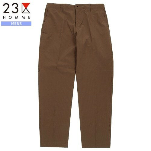 SALE70%OFF【23区HOMME】 ストライプ クロップドパンツ 茶『21/7/4』210721【ネコポスで送料無料】 23.10sage