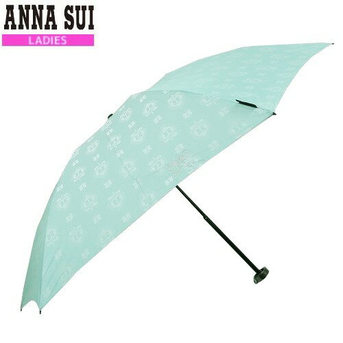 アナスイ 【ANNA SUI】アナスイ ケース付き バタフライ柄 婦人 折りたたみ傘(雨傘) 青緑『21/7/4』210721 23.10sage