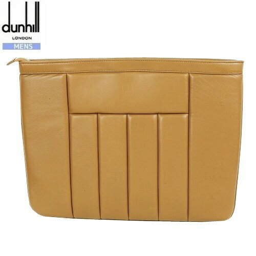 SALE78%OFF【dunhill】ダンヒル イタリア製 本革 コンコースジップポーチ(クラッチバッグ) キャメル『21/7/4』210721 23.10sage