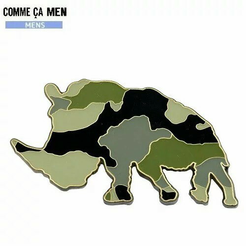 ★SALE52%OFF【COMME CA MEN】コムサメン サイモチーフ 迷彩ピンバッジ カーキ『17/8/5』310817【ネコポスで送料無料】