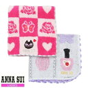 アナ スイ ハンカチ レディース ANNA SUI アナスイ ポップチェック柄 / ネイル柄 タオルハンカチ 2枚セット ピンク×白 23/2/2 090223【ネコポスで送料無料】