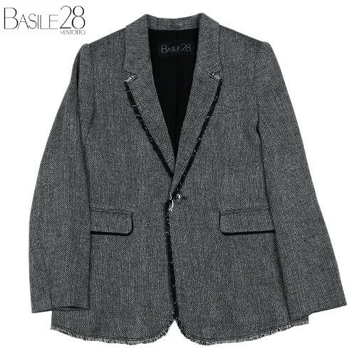 SALE90%OFF【キッズ商品】【BASILE 28】バジーレ28 ウール混 ヘリンボーンジャケット 暗グレー『18/5/4..