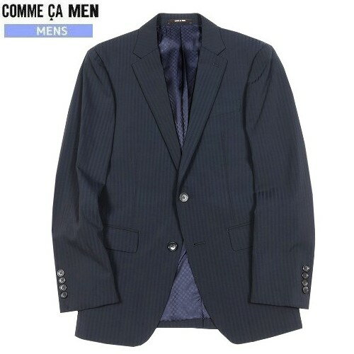 Rakuten - ●SALE89%OFF【COMME CA MEN】コムサメン ポリスト シャドーストライプ 2Bテーラードジャケット 紺『18/11/2』081118