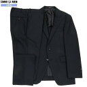 コムサメン スーツ COMME CA MEN 60%OFF メンズ ブランド シャドーストライプ シングル 2ボタン 黒 24/1/4 250124