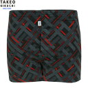 タケオキクチ トランクス TAKEO KIKUCHI メンズ 下着 ギフト プレゼント ブランド おしゃれ チェック柄 ニット チャコール 24/6/4 200...