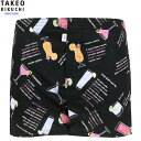 タケオキクチ トランクス TAKEO KIKUCHI メンズ 下着 ギフト プレゼント ブランド おしゃれ カクテル プリント ニット 黒 24/6/4 200...