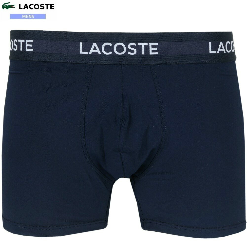 外箱ダメージ有 ラコステ ボクサーパンツ LACOSTE メンズ 下着 ブランド おしゃれ MOTION マイクロファイバー ストレッチ 紺 24/7/1 04...