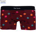 外箱ダメージ有 ポールスミス ボクサーパンツ Paul Smith メンズ ブランド "マルチドット&ボーダー" ローライズ LOWRISE BOXER 赤 24/10/4 241024【ネコポスで送料無料】