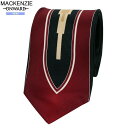 訳あり商品 マッケンジー ネクタイ MACKENZIE オンワード ONWARD メンズ オルテガ柄 シルク ワイン 24/11/3 141124【ネコポスで送料無料】
