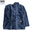 DAKS パジャマ ダックス メンズ ブランド ギフト プレゼント 秋冬 日本製 起毛生地 ワンポイントベア 前開き 紳士 長袖 長ズボン 紺 25/1/2 0...