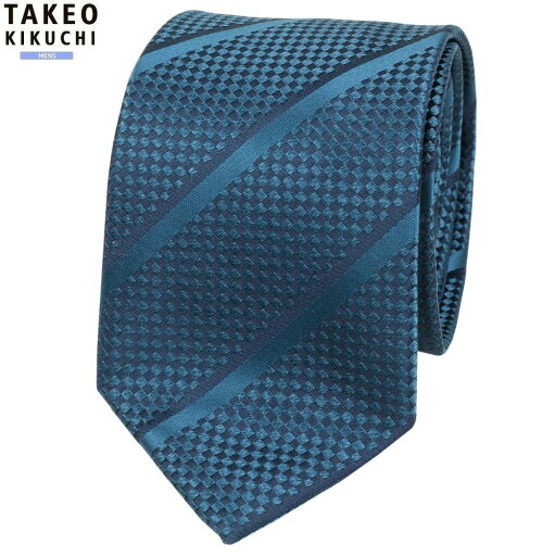 タケオキクチ ネクタイ TAKEO KIKUCHI 30%OFF メンズ ブランド ギフト プレゼント 【京都丹後】ハンドメイド タッサー バスケット ストライプ シルク 青緑 25/2/5 270225 タケオキクチ ネクタイ TAKEO KIKUCHI 30%OFF メンズ ブランド ギフト プレゼント 【京都丹後】ハンドメイド タッサー バスケット ストライプ シルク 青緑 25/2/5 270225