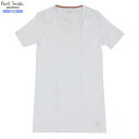 ポールスミス インナーシャツ Paul Smith メンズ ブランド Vネック コットン 半袖 Tシャツ(インナー) 白 25/3/4 210325【ネコポスで送料無料】