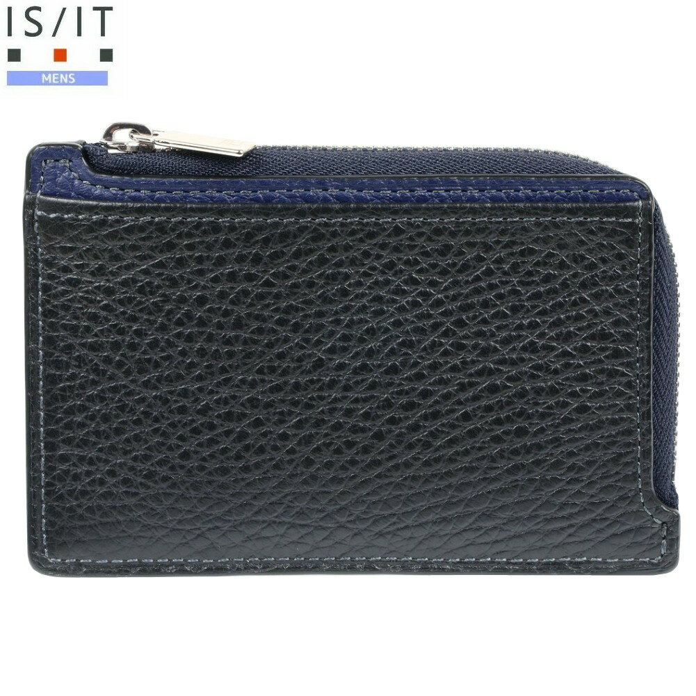 イズイット カードケース＆小銭入れ IS/IT 46%OFF メンズ ブランド ギフト プレゼント 本革 ウエスト イタリアンシュリンクレザー 薄型 黒 25/4/2 100425【ネコポスで送料無料】