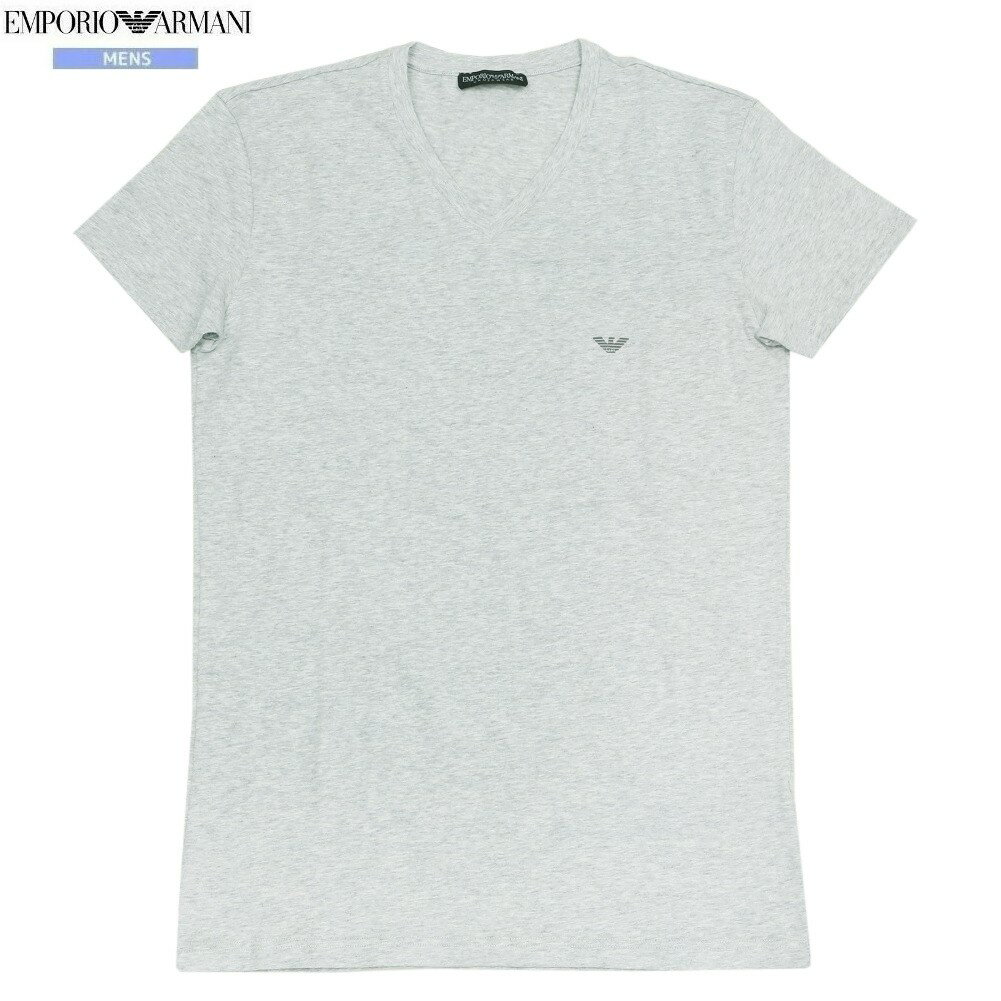 Rakuten - エンポリオアルマーニ Tシャツ EMPORIO ARMANI メンズ ブランド ベーシックアンダーウェア Vネック 半袖 グレー 1007BE【ネコポスで送料無料】