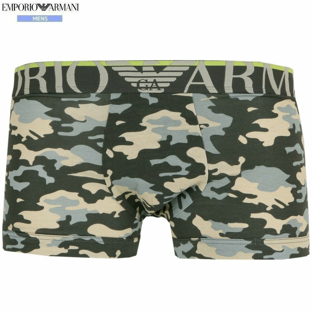 Rakuten - 箱なし エンポリオアルマーニ ボクサーパンツ EMPORIO ARMANI メンズ ブランド ALL OVER CAMOU コットン ストレッチ ベージュ 1807BE【ネコポスで送料無料】