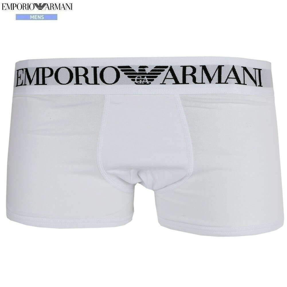 乐天商城 - 箱なし エンポリオアルマーニ ボクサーパンツ EMPORIO ARMANI メンズ ブランド ベーシック コットン ストレッチ 白 0808BE【ネコポスで送料無料】