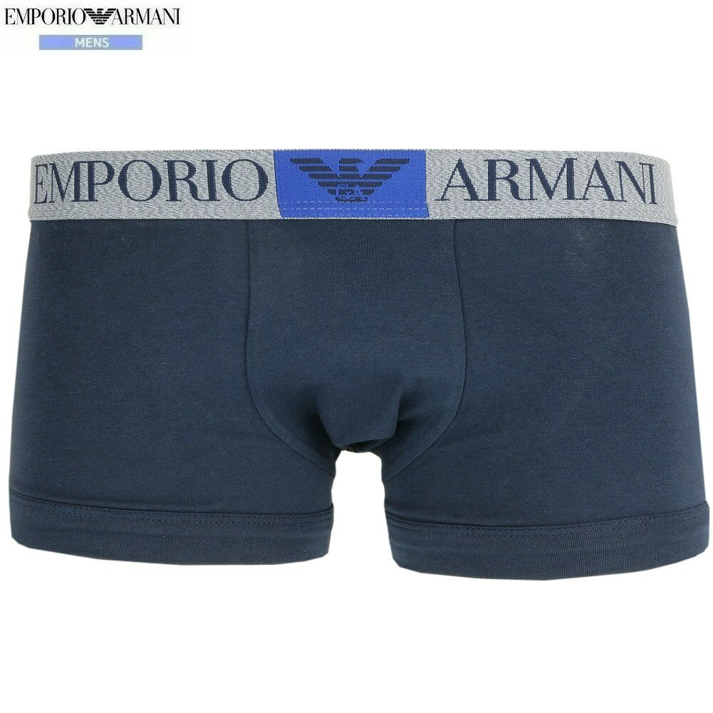 Rakuten - 箱なし エンポリオアルマーニ ボクサーパンツ EMPORIO ARMANI メンズ ブランド EAGLE LABEL コットン ストレッチ 紺 0808BE【ネコポスで送料無料】