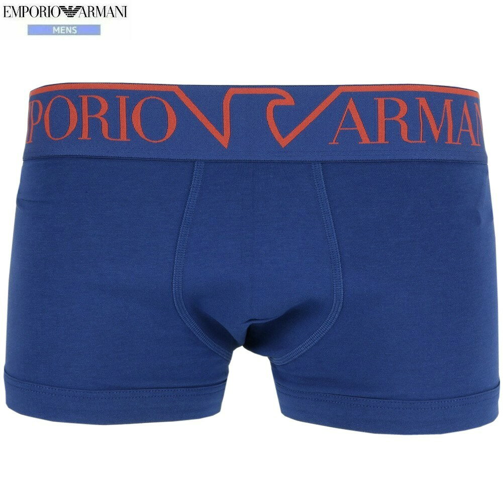 箱なし エンポリオアルマーニ ボクサーパンツ EMPORIO ARMANI メンズ ブランド MEGA LOGO コットン ストレッチ 青 2108BE【ネコポスで送料無料】