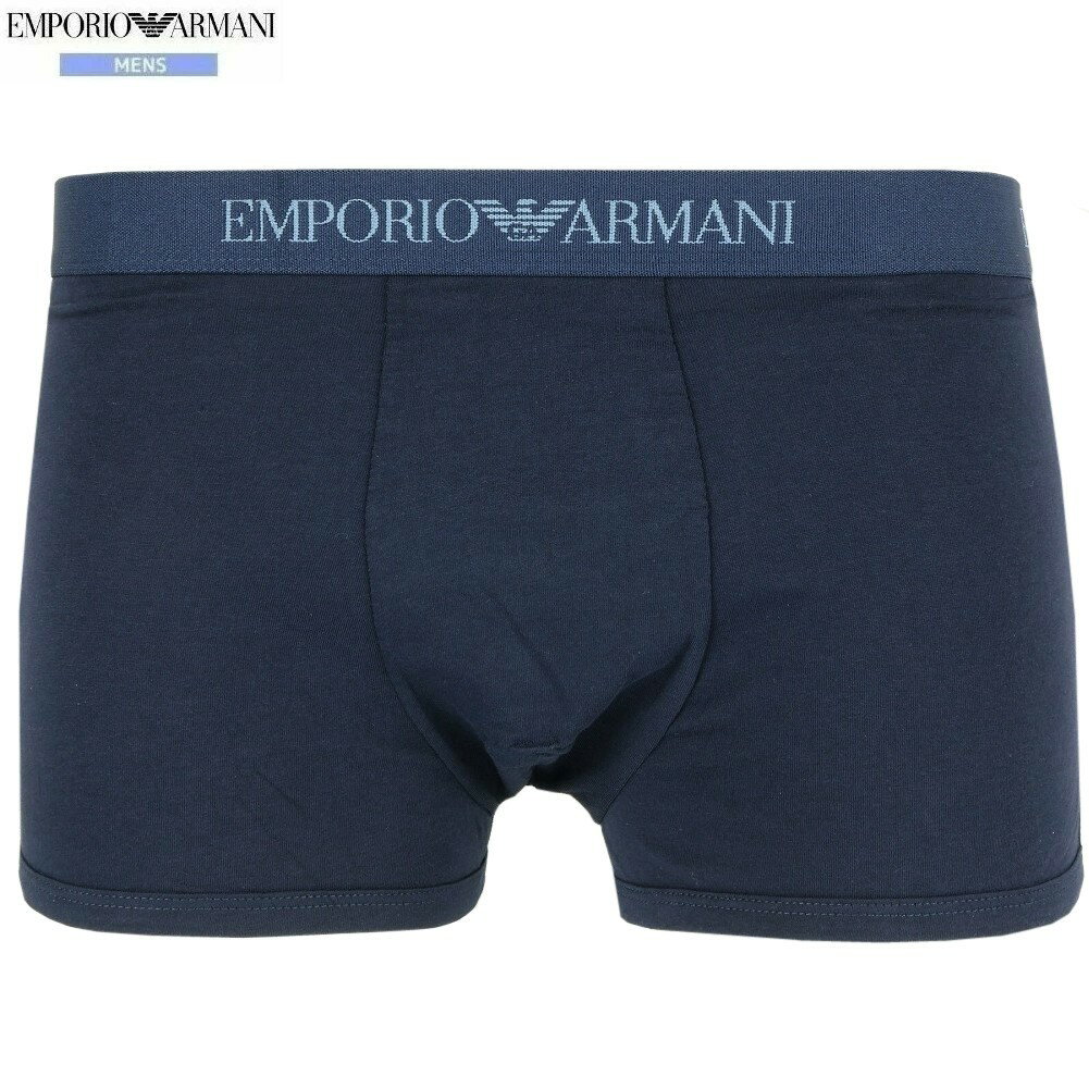 Rakuten - 箱なし エンポリオアルマーニ ボクサーパンツ EMPORIO ARMANI メンズ ブランド ウエストロゴ コットン 紺 2108BE【ネコポスで送料無料】