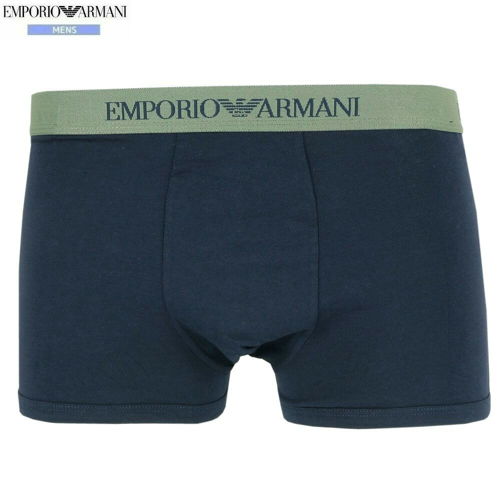 Rakuten - 箱なし エンポリオアルマーニ ボクサーパンツ EMPORIO ARMANI メンズ ブランド ウエストロゴ コットン 紺 2108BE【ネコポスで送料無料】