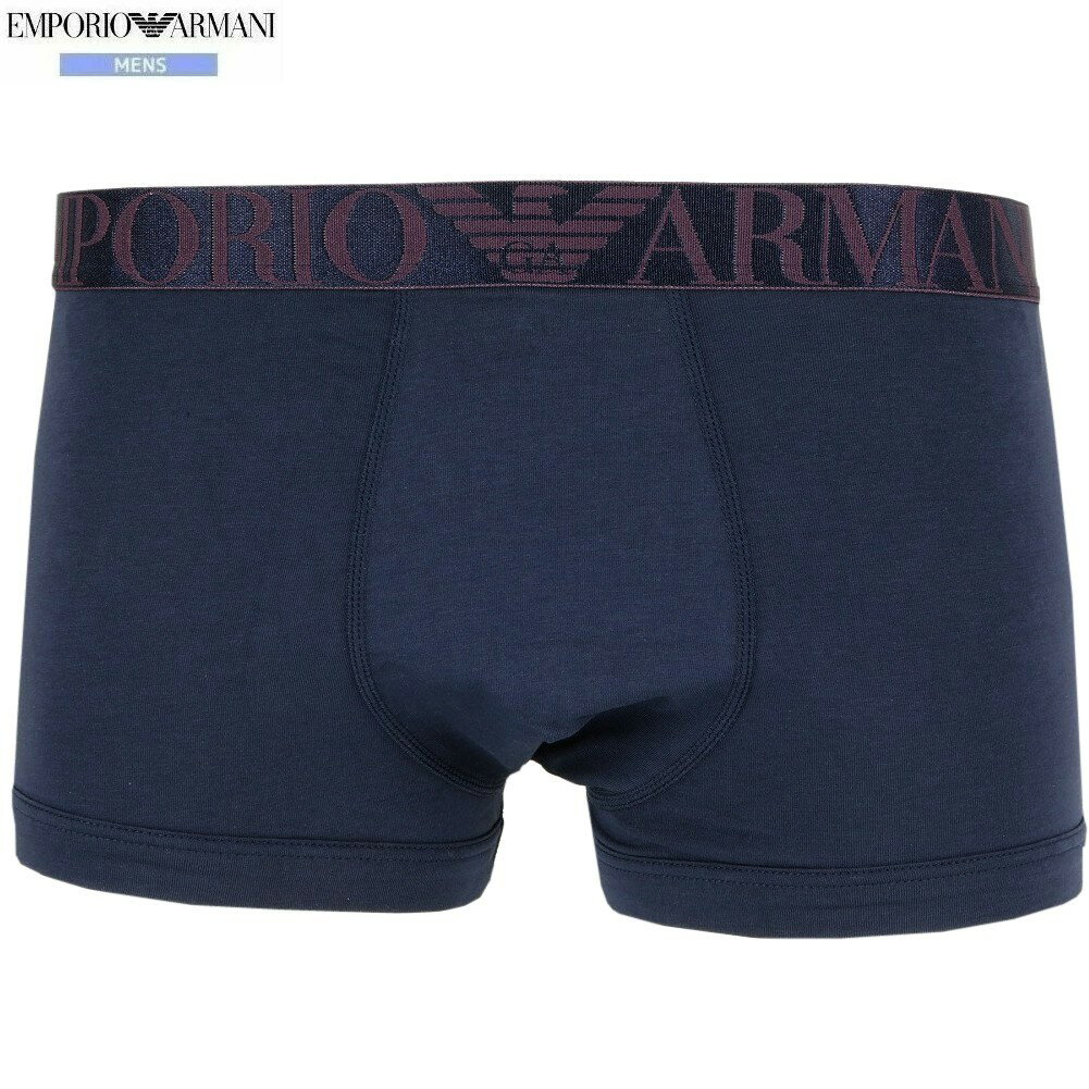 Rakuten - 箱なし エンポリオアルマーニ ボクサーパンツ EMPORIO ARMANI メンズ ブランド ウエストロゴ コットン ストレッチ 紺 2108BE【ネコポスで送料無料】