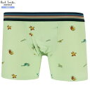 外箱ダメージ有 ポールスミス ボクサーパンツ Paul Smith メンズ ブランド "イラスト" プリント レギュラー REGULAR BOXER 緑 3110BE【ネコポスで送料無料】