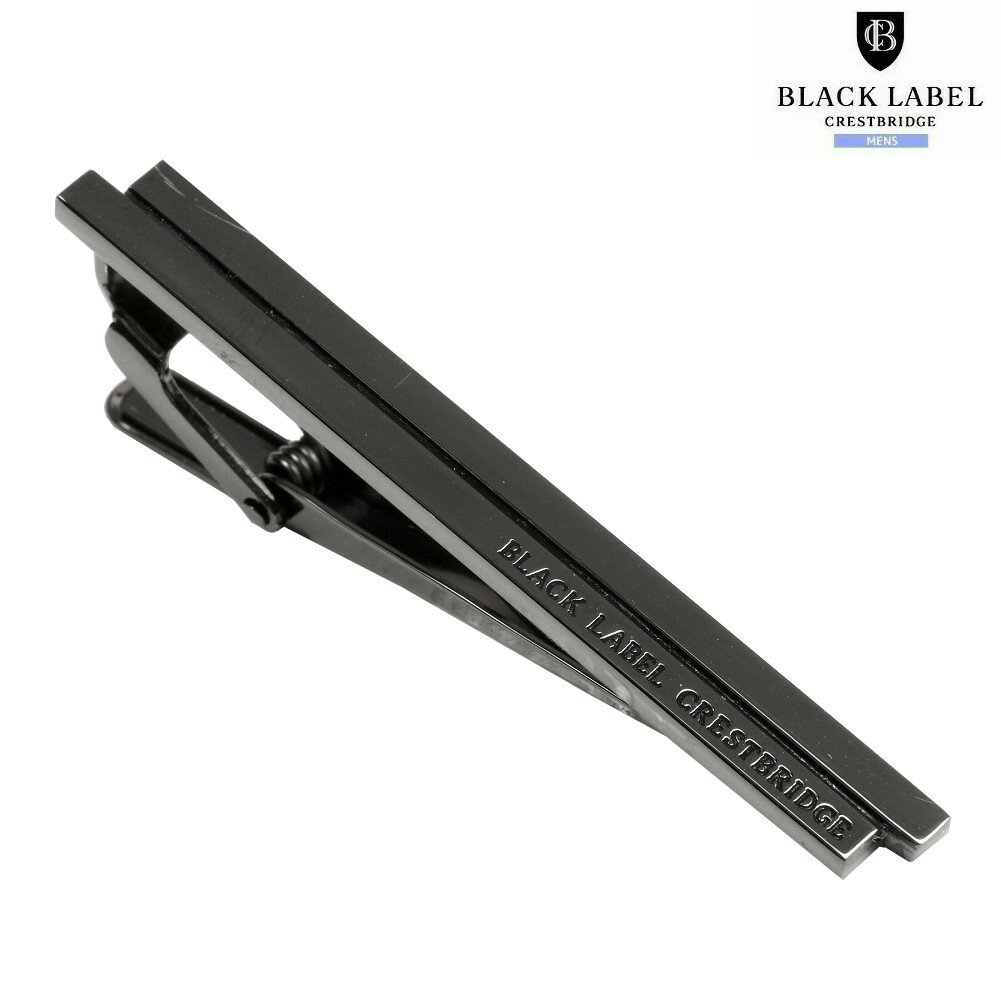 訳あり商品 ブラックレーベル クレストブリッジ ネクタイピン BLACK LABEL CRESTBRIDGE メンズ ブランド 日本製 パラレル タイバー 黒銀...