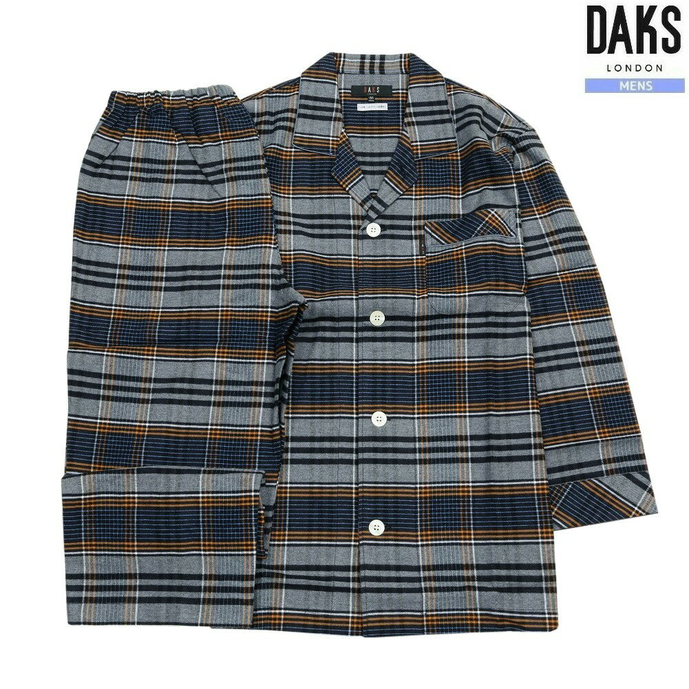 商品名 日本製 ネル生地 チェック 前開き 紳士 パジャマ 八分袖 八分ズボンブランドDAKS生産国日本サイズ表記サイズーM(チェスト88〜96 身長165〜175 ウエスト76〜84) 実寸ー着丈72cm　脇下幅54.5cm　ウエスト72cm〜(※ゴム仕様)　股下61cm 表記サイズーL(チェスト96〜104 身長175〜185 ウエスト84〜94) 実寸ー着丈76cm　脇下幅59cm　ウエスト77cm〜(※ゴム仕様)　股下64cm ※多少の誤差はご了承下さい。素材綿100%カラーグレー系 【モニタの環境によって色が異なる場合があります】コンディション新品未使用・紙タグあり。 ※保管上の軽度な汚れがある場合はご了承下さい。 メーカー希望小売価格はメーカー商品タグに基づいて掲載しています.