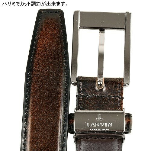 展示品 ランバン レザーベルト LANVIN COLLECTION メンズ ブランド 日本製 本革 「...