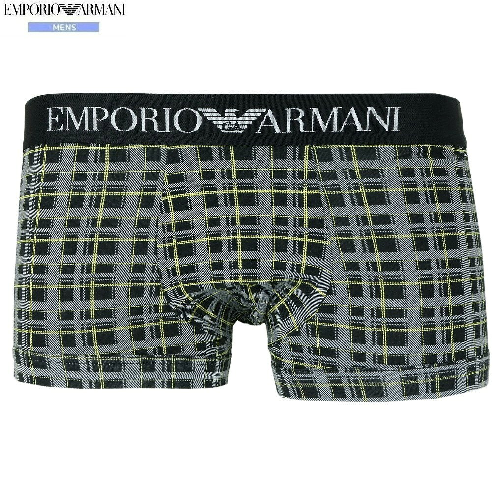 Rakuten - 箱なし エンポリオアルマーニ ボクサーパンツ EMPORIO ARMANI メンズ ブランド CLASSIC PATTERN MIX コットン ストレッチ グレー 2301BF【ネコポスで送料無料】