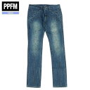 ●SALE87 OFF【PPFM】エンボスバティックスキニーデニムパンツ 青『14/7/3』150714 23.10sage