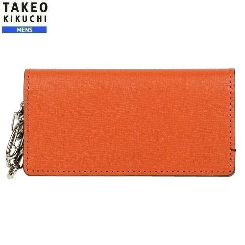 タケオキクチ タケオキクチ キーケース TAKEO KIKUCHI 33%OFF メンズ ブランド ギフト プレゼント 本革 カラー配色レザー 4連 橙 23/10/1 051023