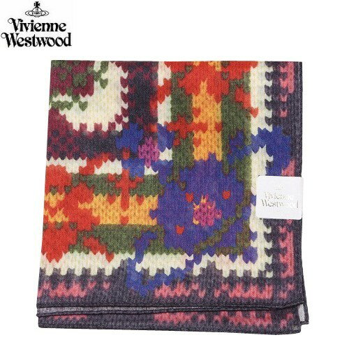 ヴィヴィアンウエストウッド ハンカチ Vivienne Westwood レディース ブランド ギフト プレゼント 日本製 プリント コットン 大判 ハンカチーフ 紫 23/10/4 261023【ネコポスで送料無料】