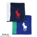 ポロ ラルフローレン タオルハンカチ 2枚セット POLO RALPH LAUREN メンズ レディース ブランド ギフト ビッグポロ刺繍 タオル ハンカチーフ 紺×青 23/11/1 021123【ネコポスで送料無料】