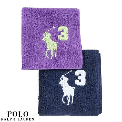 ポロ ラルフ ローレン ハンカチ レディース ポロ・ラルフローレン タオルハンカチ 2枚セット POLO RALPH LAUREN メンズ レディース ブランド ギフト 日本製 ナンバリングポロ刺繍 紺×紫 23/11/1 021123【ネコポスで送料無料】