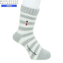 マッキントッシュ ルームソックス MACKINTOSH PHILOSOPHY 20%OFF メンズ 防寒 ブランド おしゃれ 日本製 バッキンガムベア ボーダー グレー 23/11/1 021123【ネコポスで送料無料】