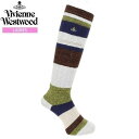 ヴィヴィアンウエストウッド ハイソックス Vivienne Westwood 16%OFF レディース ブランド おしゃれ 日本製 カラーORB刺繍 ボーダー 靴下 グレー 23/11/2 091123【ネコポスで送料無料】