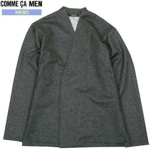 Rakuten - コムサメン はっぴカーディガン COMME CA MEN 66%OFF メンズ ブランド 防寒 日本製【Down Fabric】デニムプリント チャコール 23/11/4 221123
