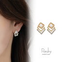 【全品P10倍★お買い物マラソン】ピアス 金属アレルギー 対応 つけっぱなし ピアス 小ぶり スクエア オープン ジルコニア 結婚式 シルバー925 大人 可愛...