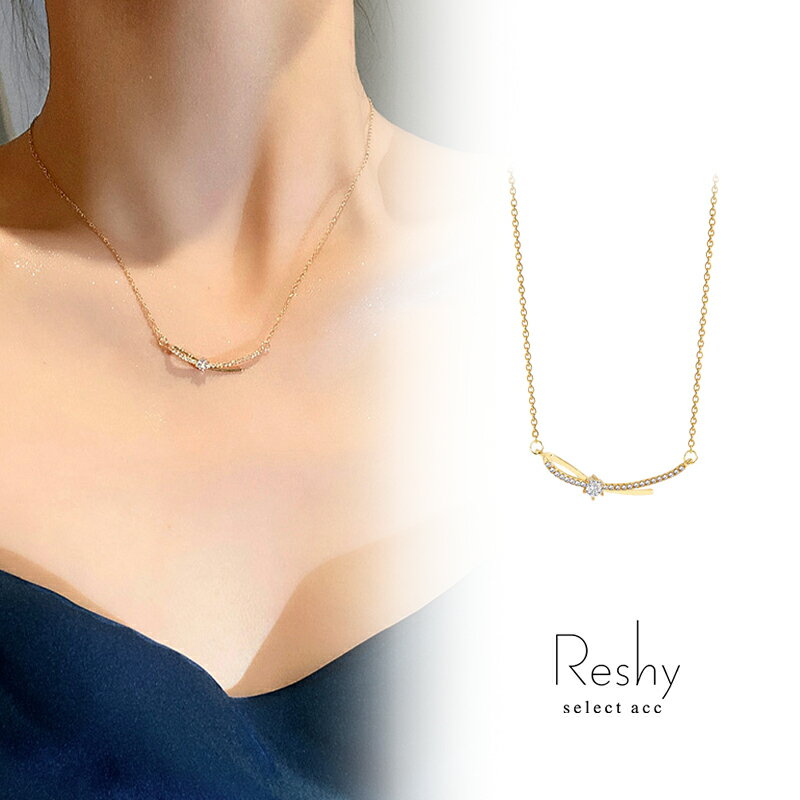 ネックレス レディース ネックレス 金属アレルギー ペンダント アクセサリー つけっぱなし シルバー 925 ニッケルフリー 金アレ ラインストーン チェーン ...