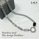 ネックレス ステンレスネックレス ステンレスペンダント デザインネックレス ストーン アクセント メンズ アクセサリー 小物 シンプル アクセサリー レディース...